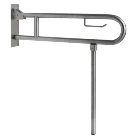 Polish Finished AISI 304 Stainless Steel Swing-Up Grab Bar Foot To Floor
