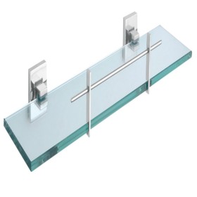 Barcelona Series Glass Shelf With Polish Finished AISI 304 Stainless Steel Support