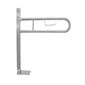 Satin Finished AISI 304 Stainless Steel Swing-Up Grab Bar Floor Anchorage