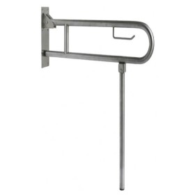 Satin Finished AISI 304 Stainless Steel Swing-Up Grab Bar With Foot to Floor