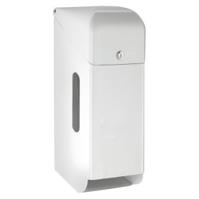 White Finished Steel Triple Toilet Paper Dispenser
