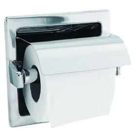 Satin Finished Stainless Steel Flush Mounted Toilet Paper Dispenser