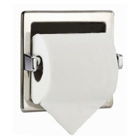 Satin Finished Stainless Steel Flush Mounted Toilet Paper Dispenser